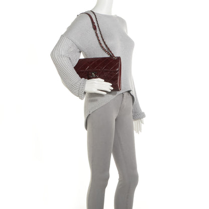 Chanel Crumpled Grained Calfskin Medium CC Crave Flap Bordeaux 2 of 9