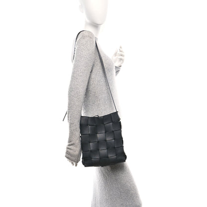 Bottega Veneta Lambskin Maxi Intrecciato Cassette Messenger Black 2 of 10