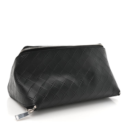 Bottega Veneta Calfskin Intarsio Toiletry Case Black 8 of 14