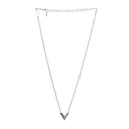 Louis Vuitton Metal Essential V Supple Necklace Silver 3 of 8