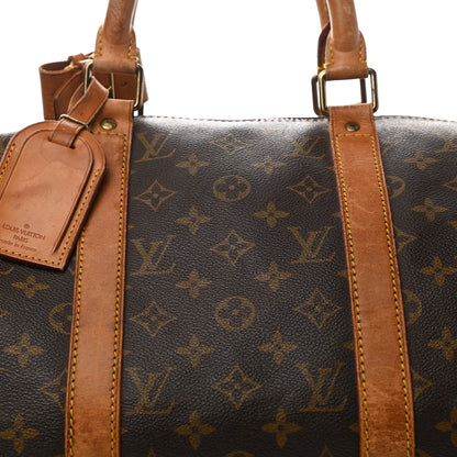 Louis Vuitton Monogram Keepall Bandouliere 50 10 of 18