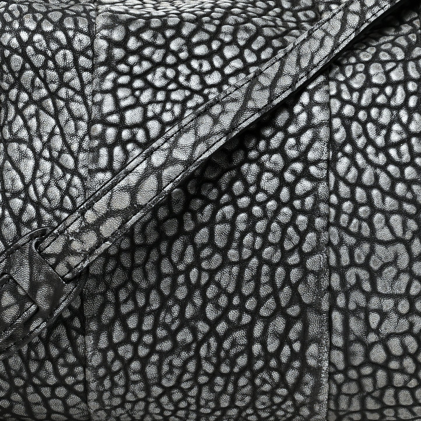 Pebbled Lambskin Rocco Silver Hardware