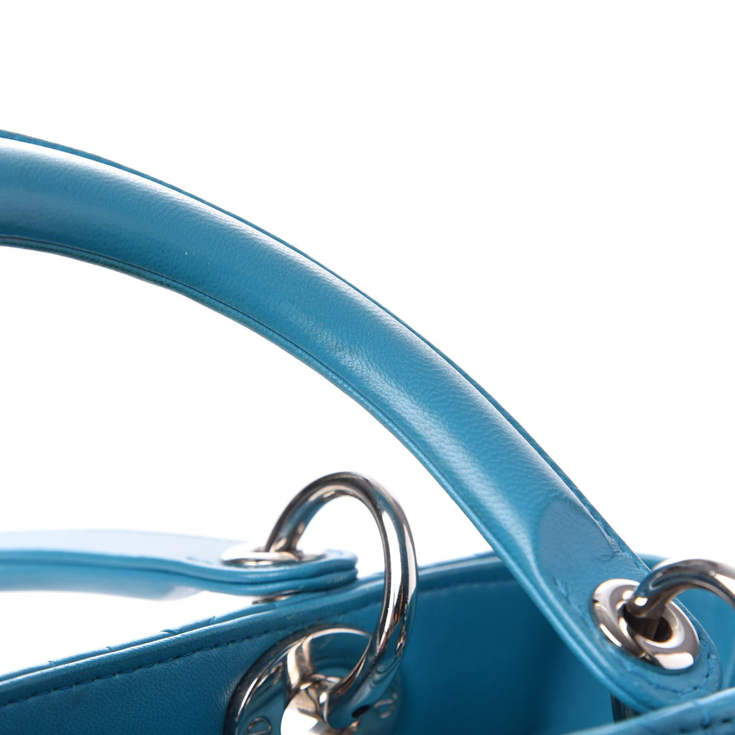 Lambskin Cannage Medium Lady Dior Blue