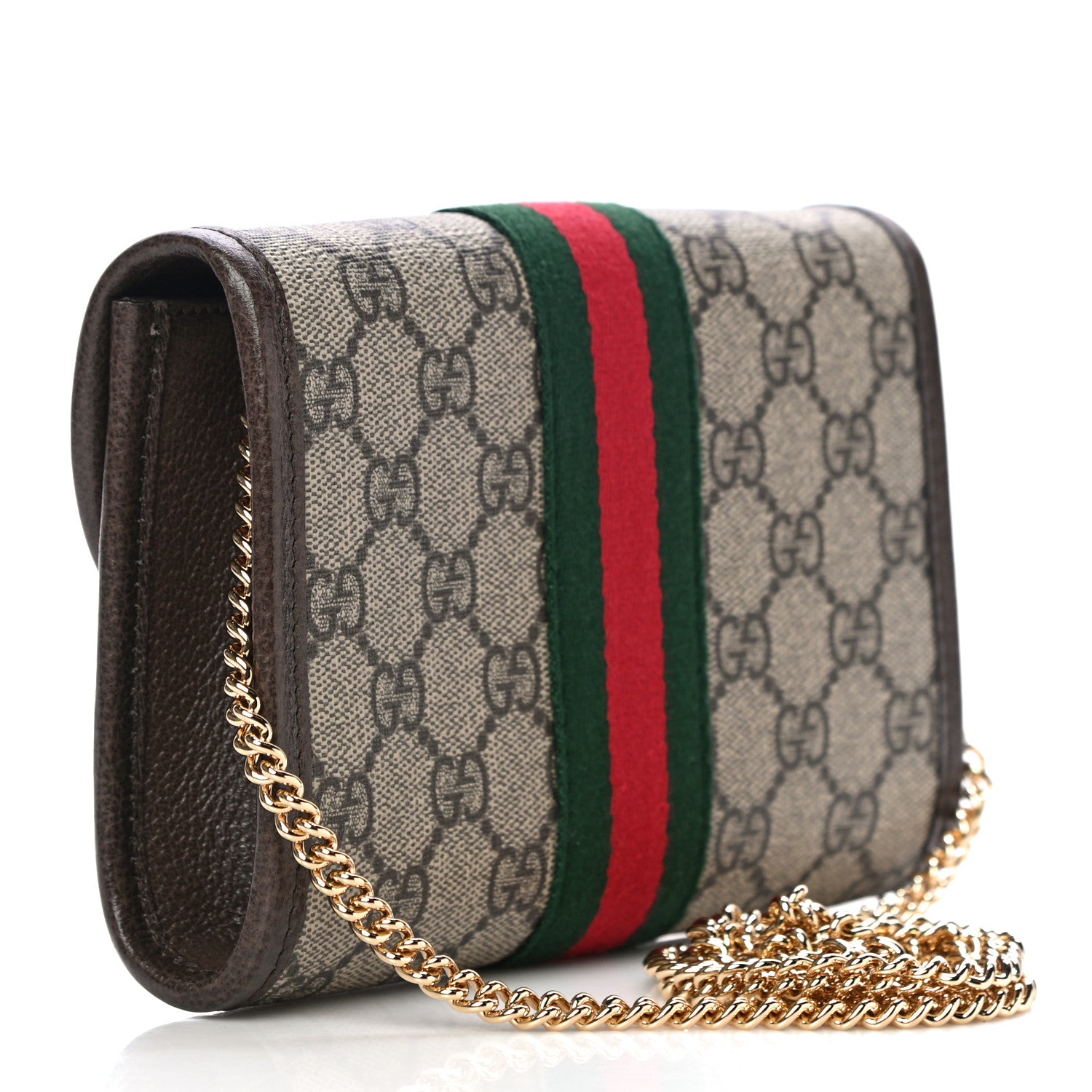 Gucci GG Supreme Monogram Web Mini Rajah Slim Flap Shoulder Bag Beige New Acero 3 of 11