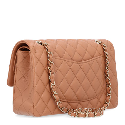 Chanel Caviar Quilted Medium Double Flap Light Brown 3 of 11