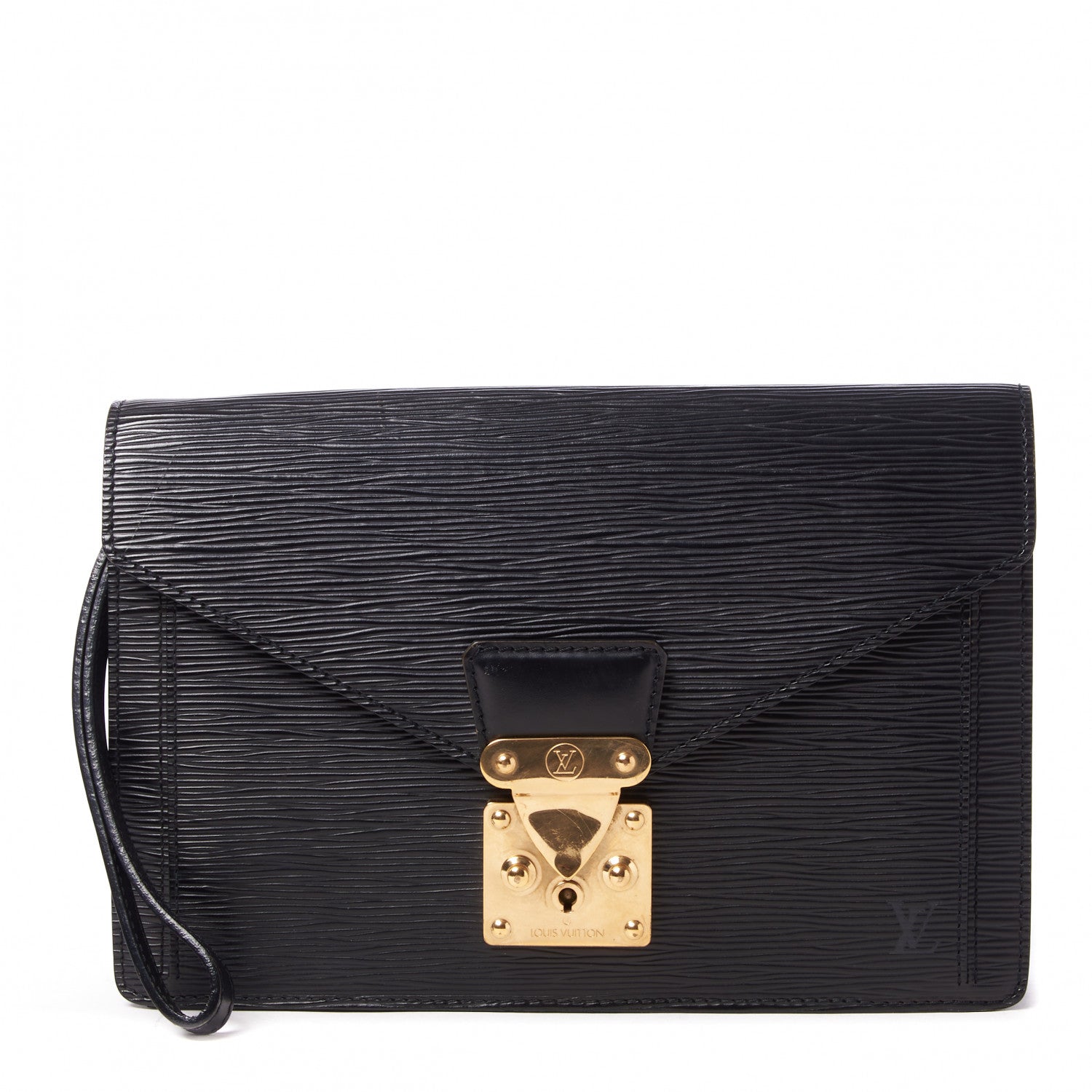 Louis Vuitton Epi Pochette Sellier Dragonne Clutch Black 1 of 8
