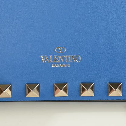 Valentino Garavani Vitello Rockstud Chain Flap Crossbody Bag Light Sapphire 7 of 8