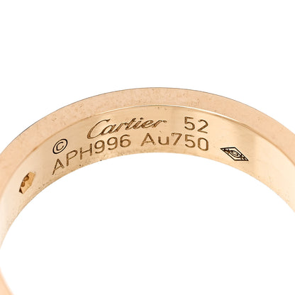 Cartier 18K Yellow Gold Diamond 4mm LOVE Wedding Band Ring 52 6 4 of 6