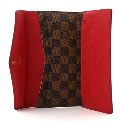 Louis Vuitton Damier Ebene Josephine Wallet Red 5 of 12