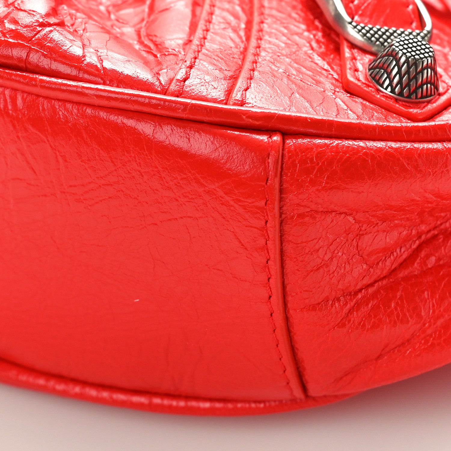 Balenciaga Agneau Arena Le Cagole Shoulder Bag XS Tomato Red 12 of 12