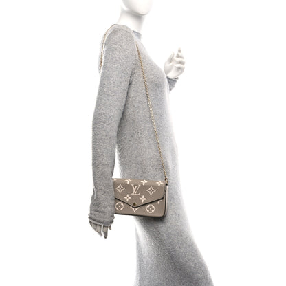 Louis Vuitton Empreinte Monogram Giant Felicie Pochette Tourterelle Creme 2 of 11