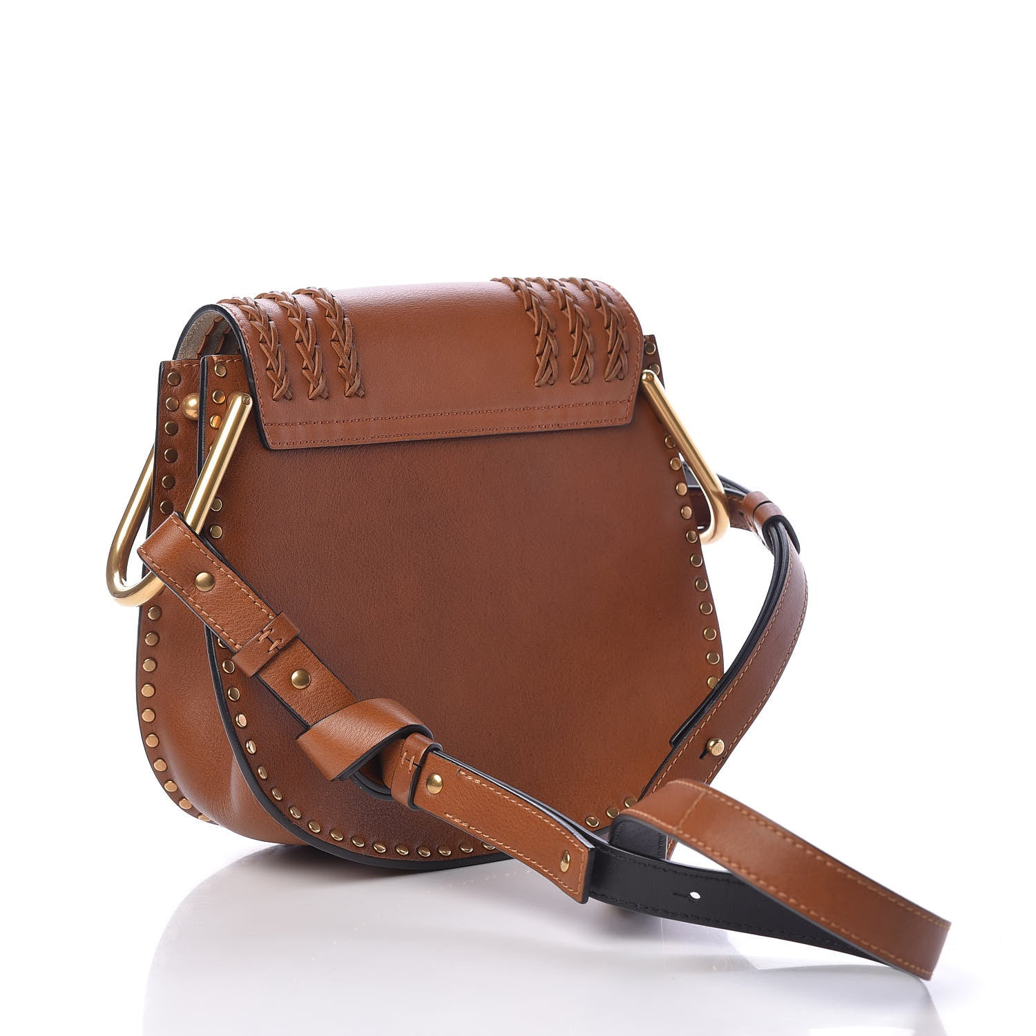 Chloe Calfskin Braided Small Hudson Shoulder Bag Caramel 3 of 11