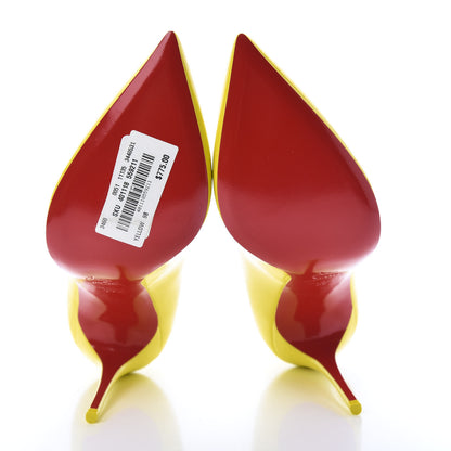 Christian Louboutin Patent Hot Chick 100 Pumps 39 Citrus 5 of 8