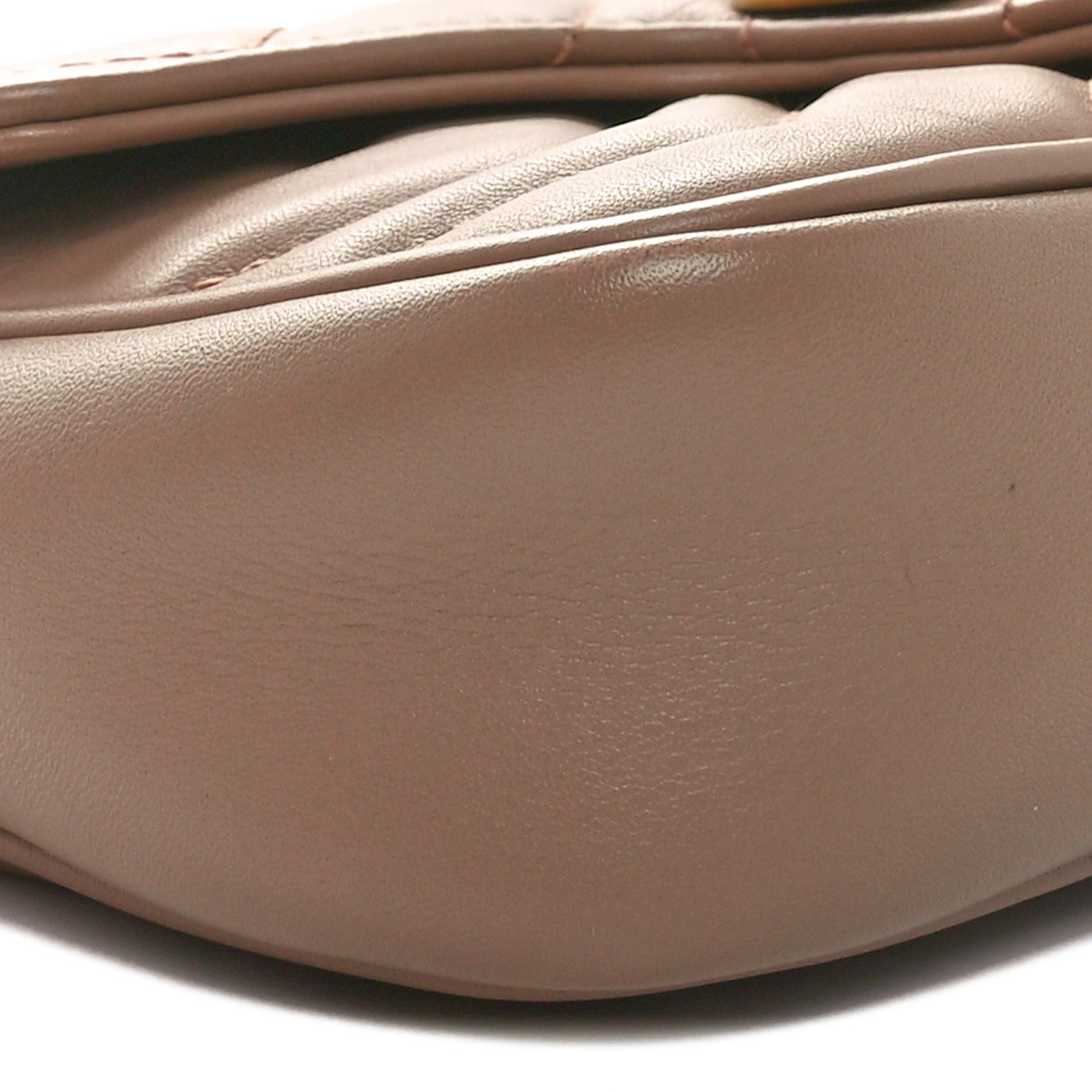Gucci Calfskin Matelasse Super Mini GG Marmont Shoulder Bag Porcelain Rose 9 of 10