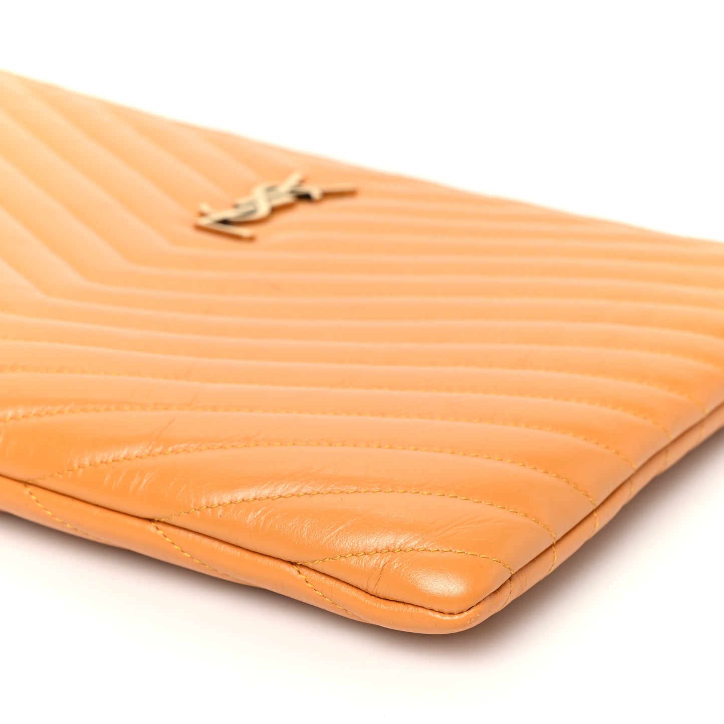 Calfskin Matelasse Monogram Cassandre Tablet Pouch Orange