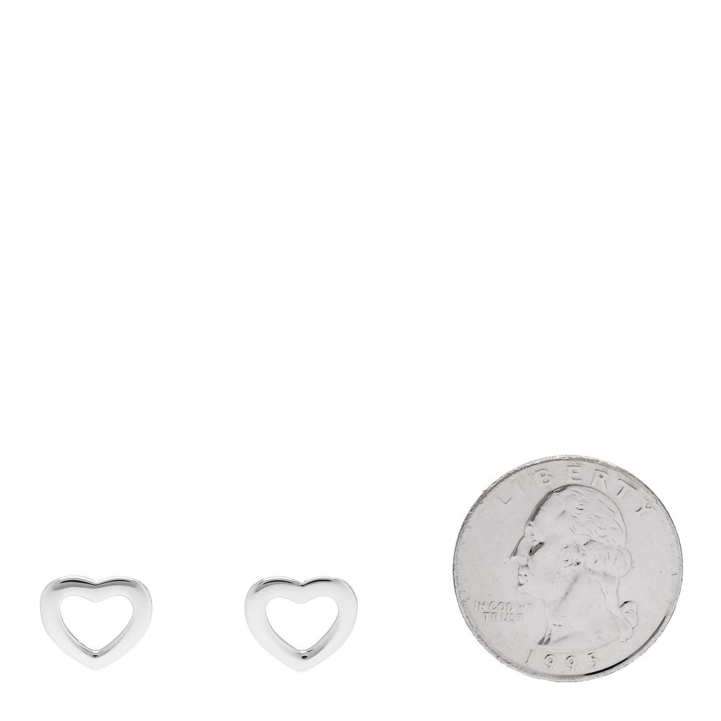 Sterling Silver Open Heart Earrings