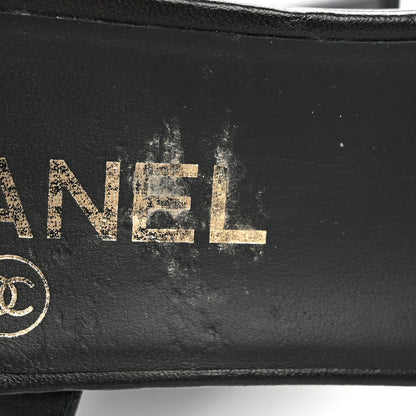 Chanel Lambskin Platform Sandals 40 Black 12 of 13