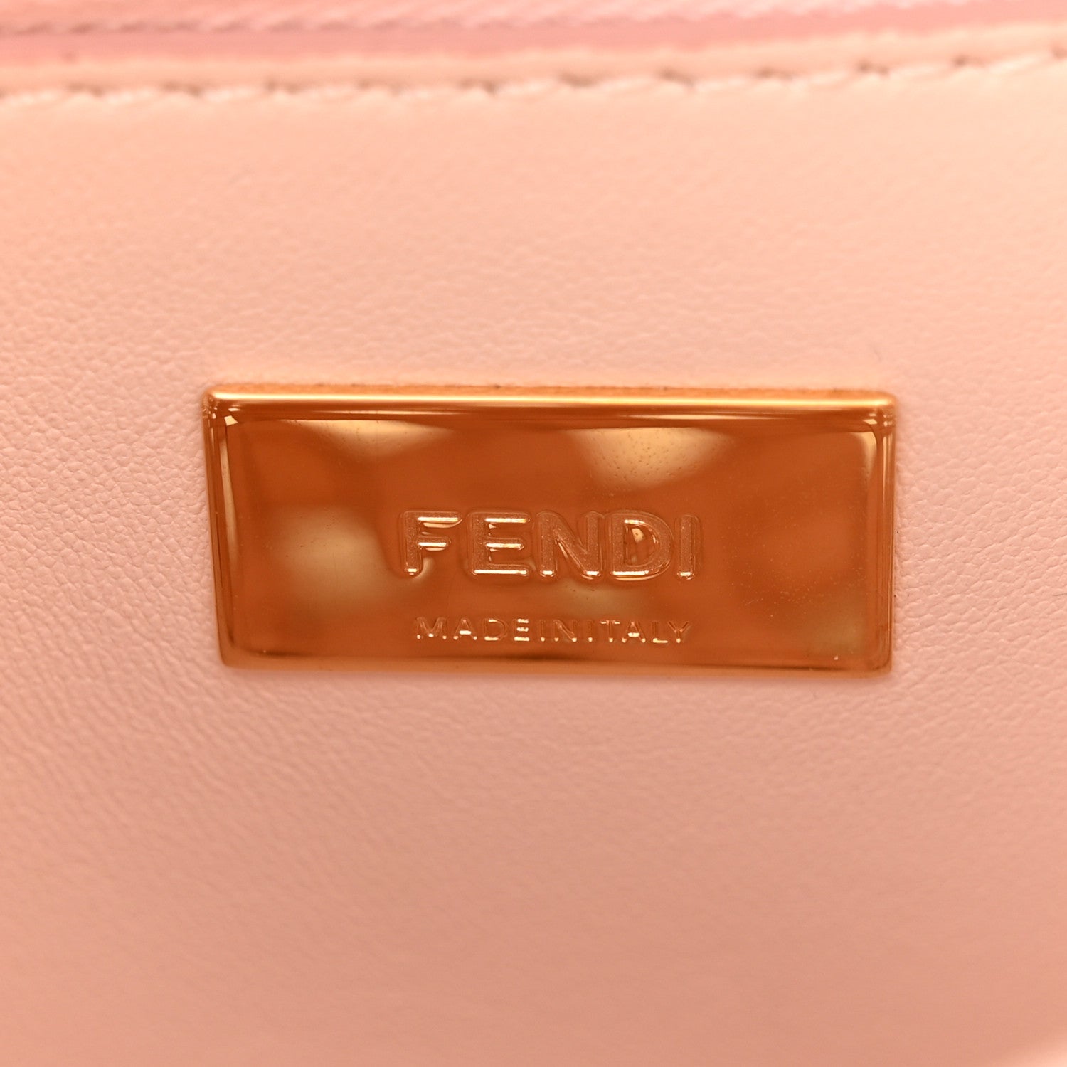 Fendi Nappa Woven Mini Peekaboo Iconic Satchel Rosa Confetto 9 of 15