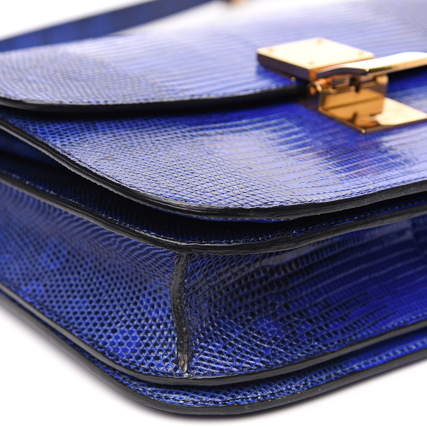 Celine Lizard Medium Classic Box Flap Bag Indigo 2 of 9