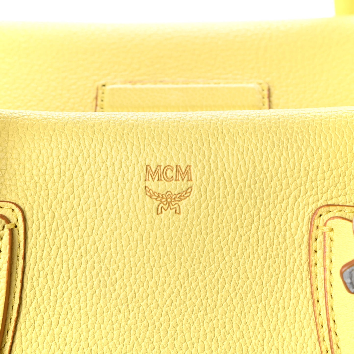 Grained Calfskin Medium Milla Tote Custard Yellow