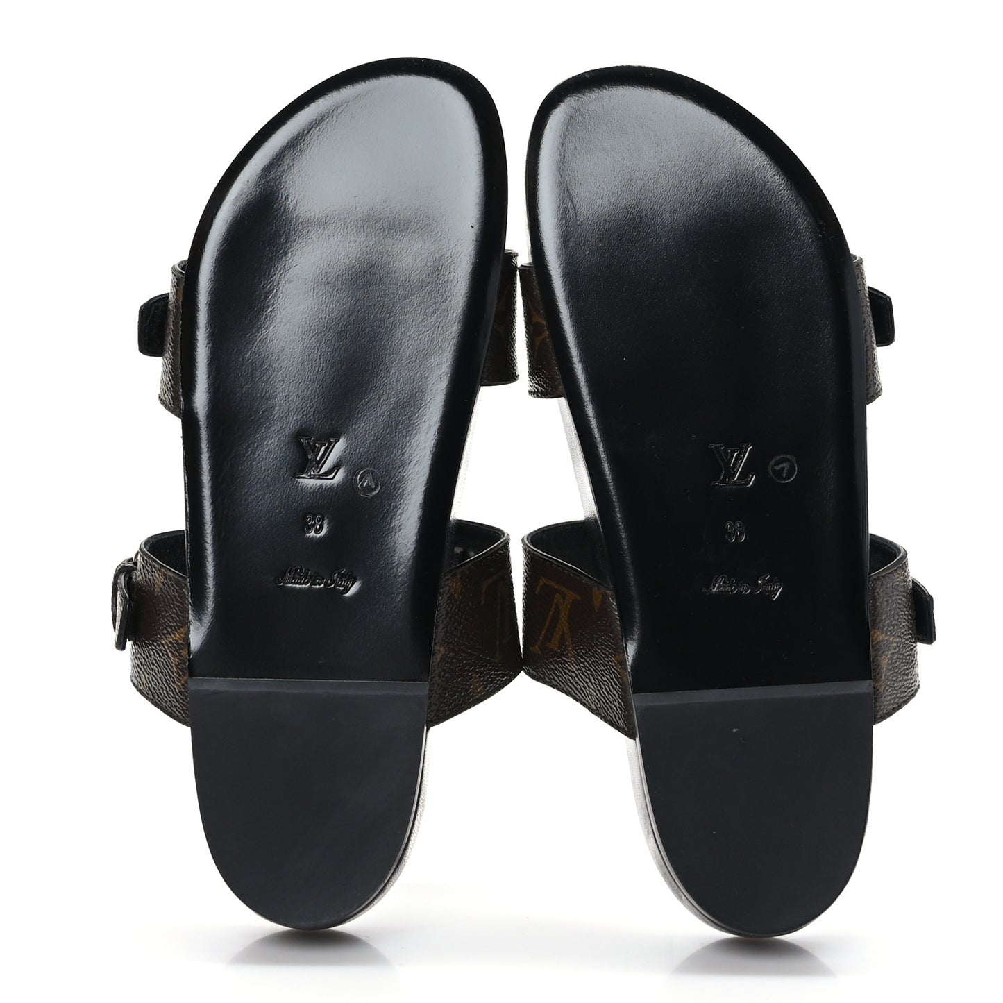 Monogram Bom Dia Mule Sandals 38 Black