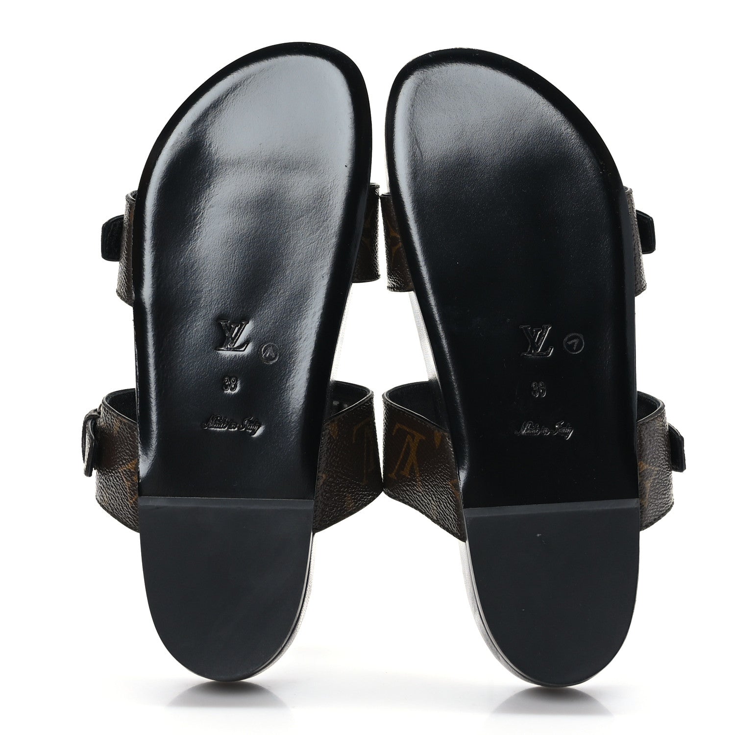 Louis Vuitton Monogram Bom Dia Mule Sandals 38 Black 5 of 8