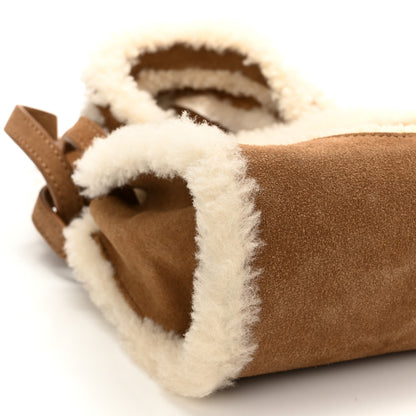 Telfar X UGG Suede Shearling Small Shopping Bag Chestnut 11 of 12