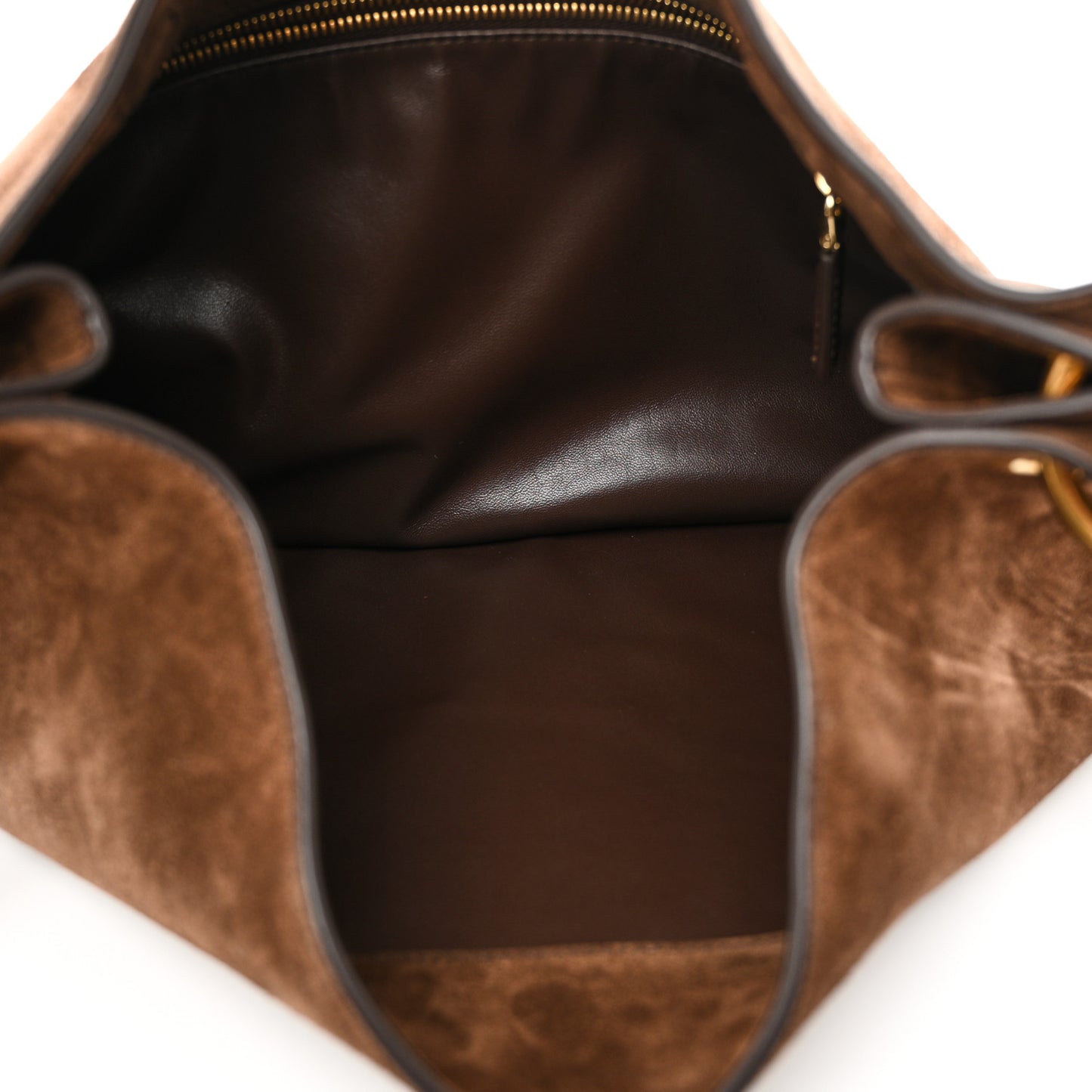 Suede Large Etude Shoulder Bag Cocoa Brown