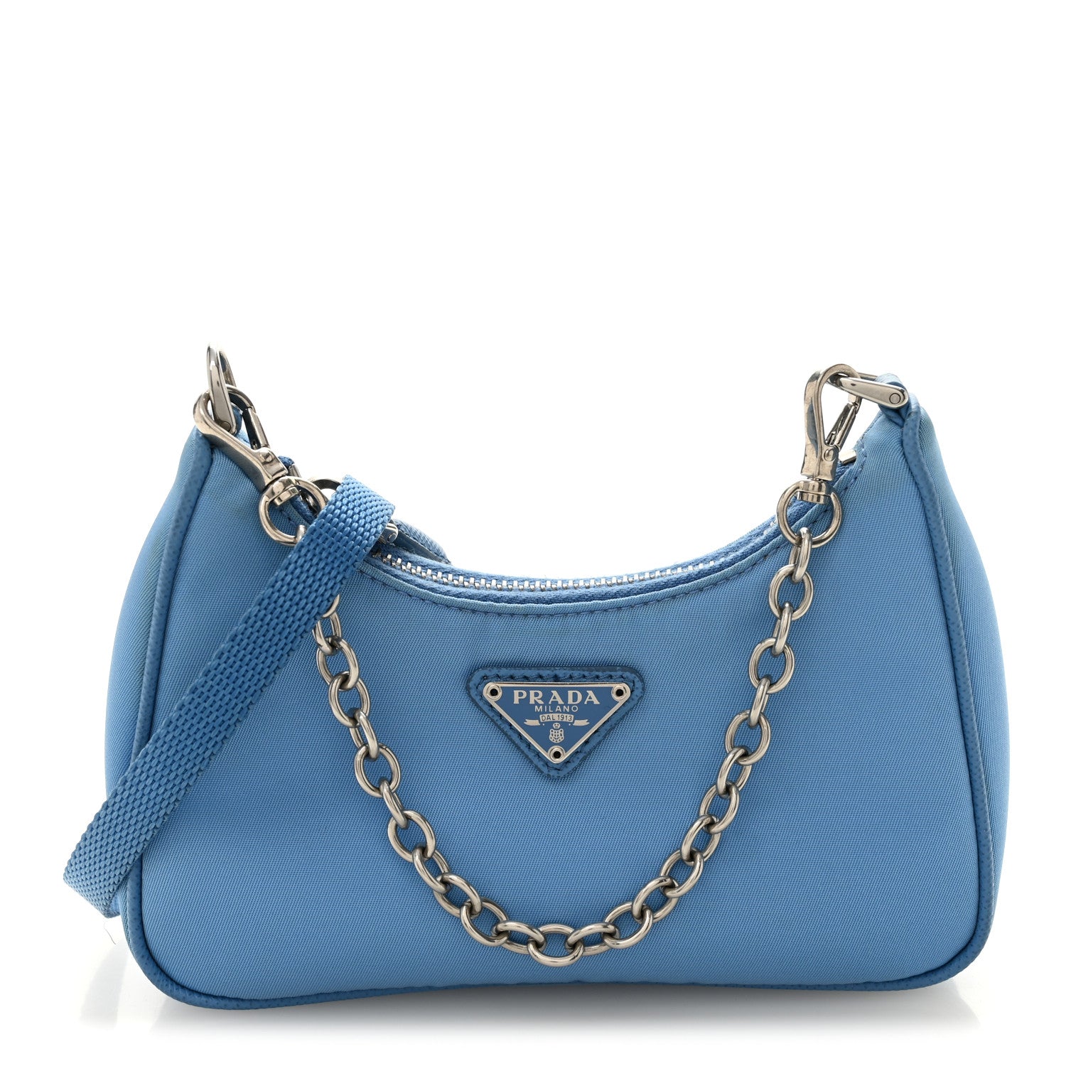 Prada Tessuto Nylon Saffiano Mini Re-Edition 2000 Shoulder Bag Pervinca 1 of 11