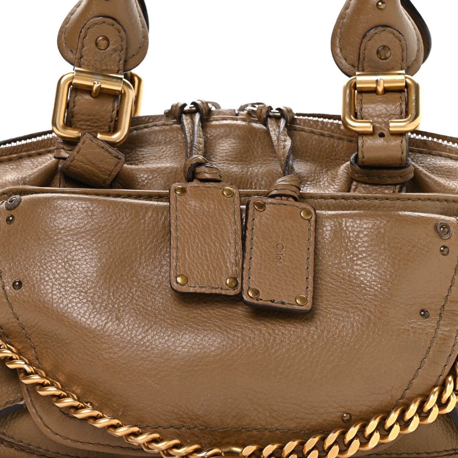 Chloe Calfskin Medium Paddington Capsule Satchel Elephant 1834332