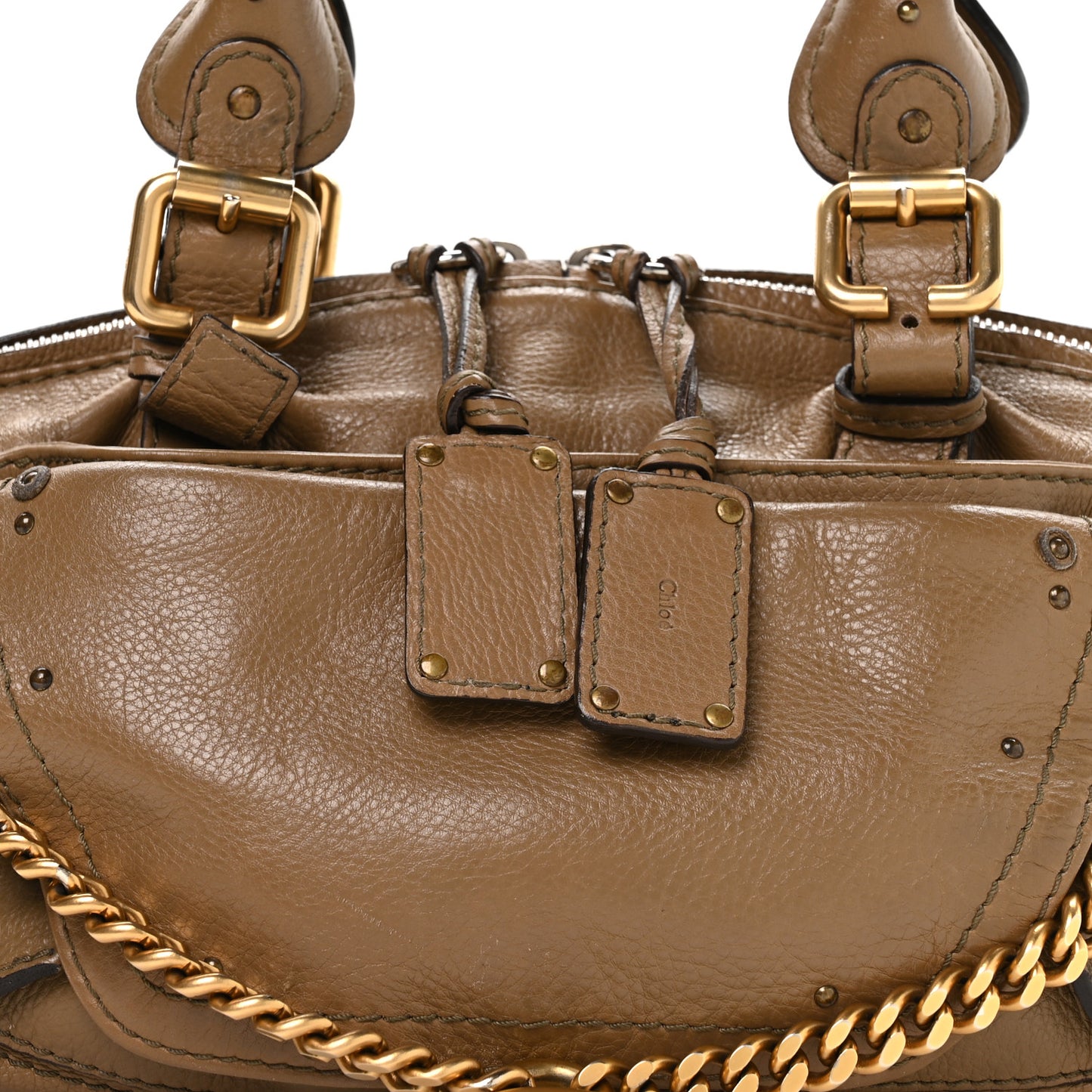 Calfskin Medium Paddington Capsule Satchel Elephant
