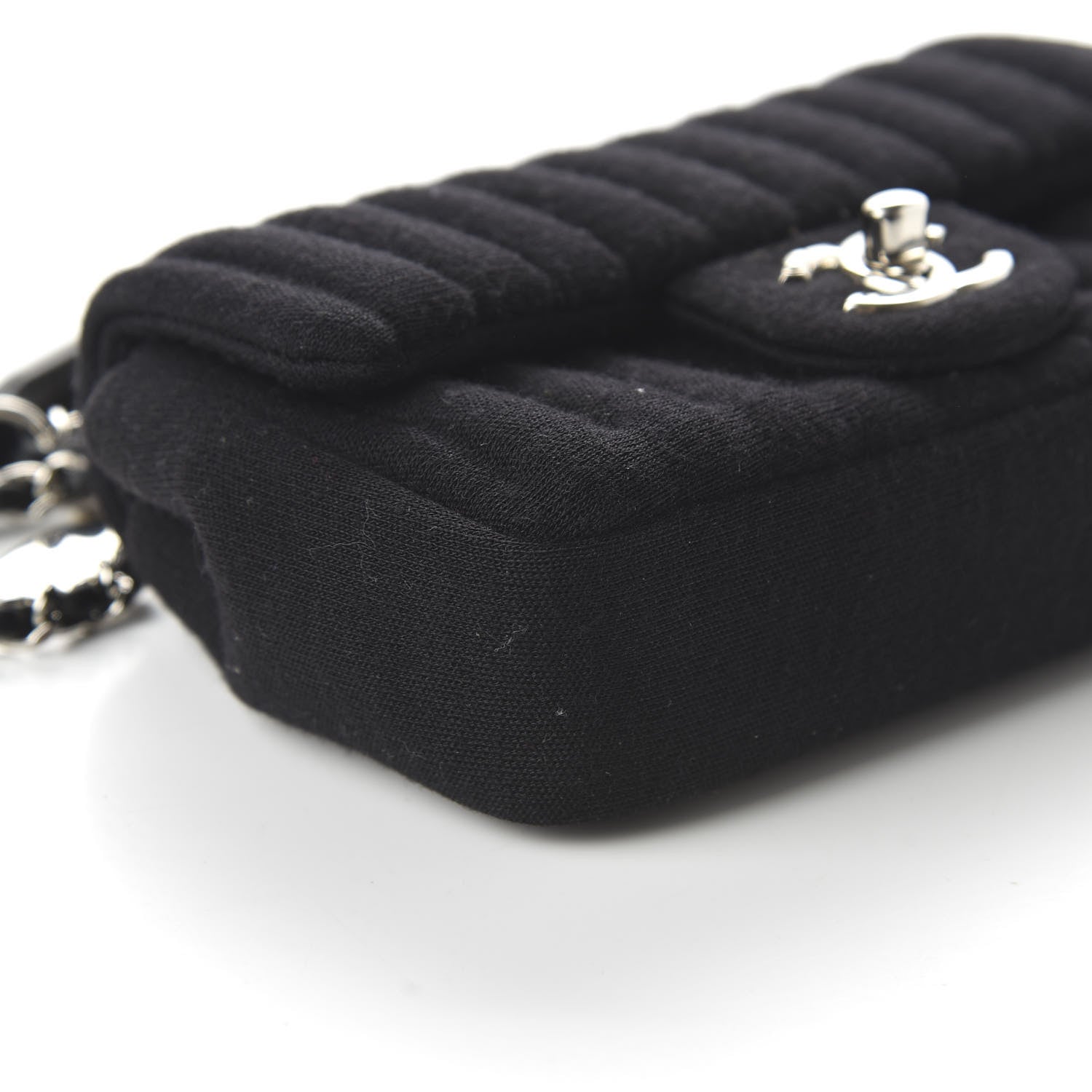 Chanel Jersey Vertical Quilted Mini Flap Black 6 of 11