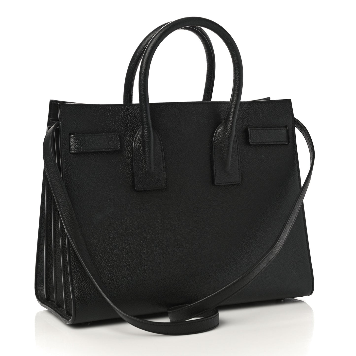 Grained Calfskin Small Sac De Jour Black
