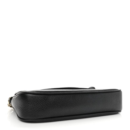 Gucci Pebbled Calfskin Medium Soho Flap Crossbody Black 4 of 11