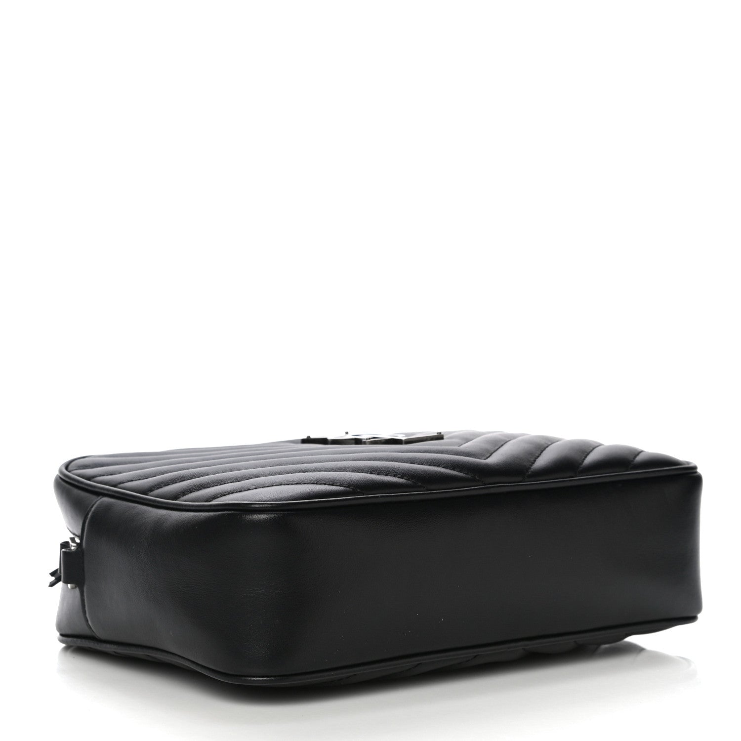 Saint Laurent Calfskin Matelasse Monogram Lou Camera Bag Black 3 of 9