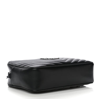Saint Laurent Calfskin Matelasse Monogram Lou Camera Bag Black 3 of 9