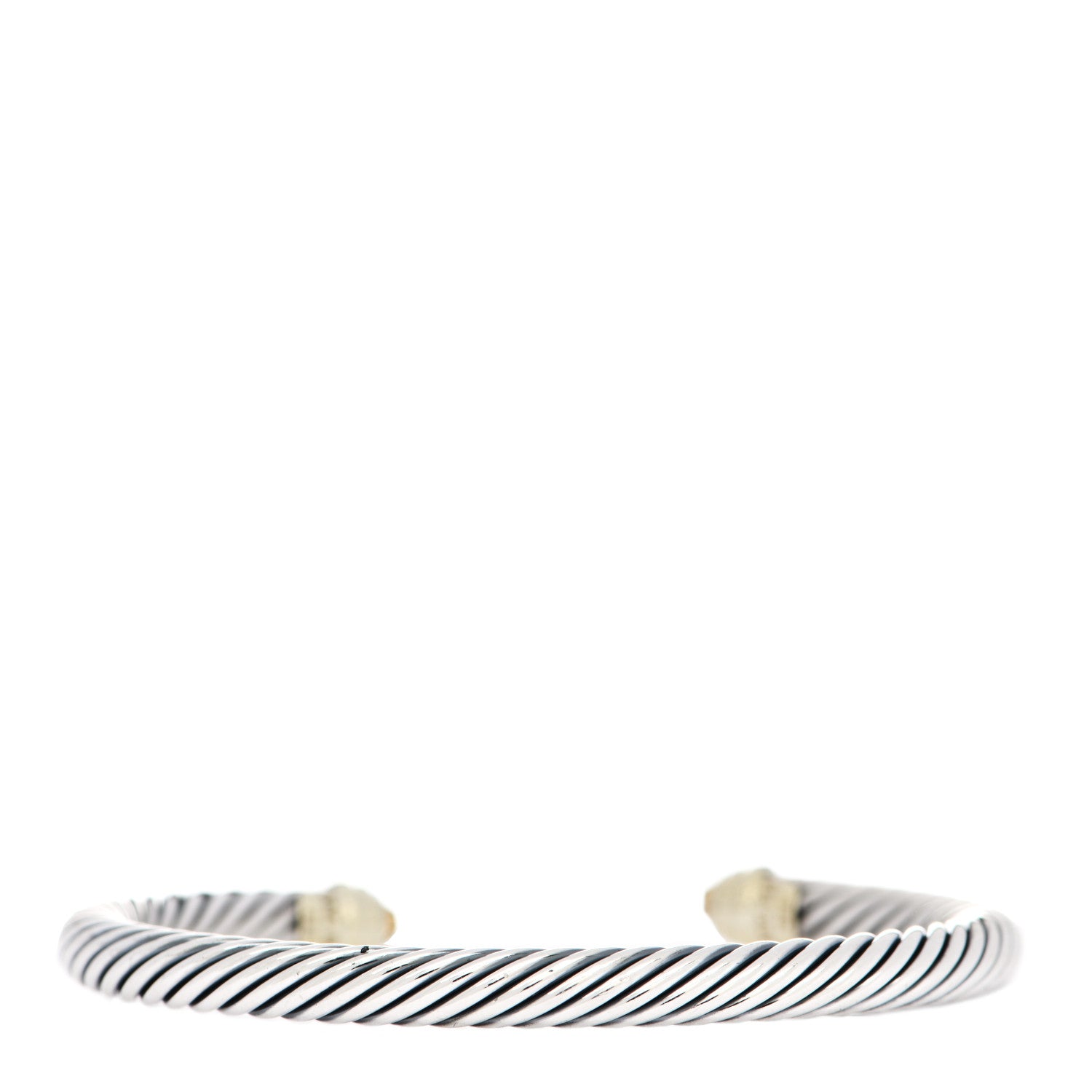 David Yurman Sterling Silver 14K Yellow Gold Citrine 5mm Cable Classics Petite Color Bracelet 2 of 3