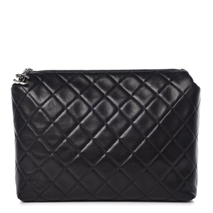 Chanel Lambskin Quilted Cosmetic Case Black 1 of 8