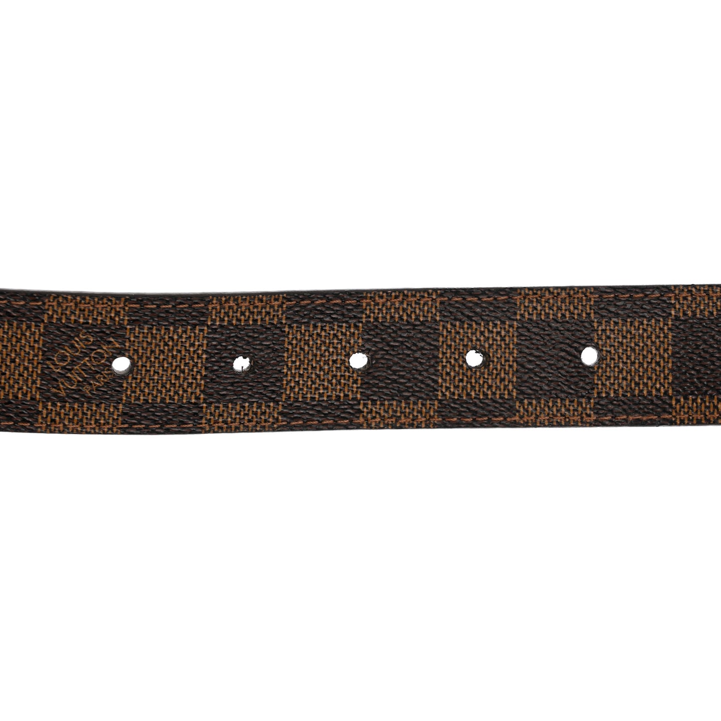 Damier Ebene LV Paris Buckle Belt 85 34 Gold