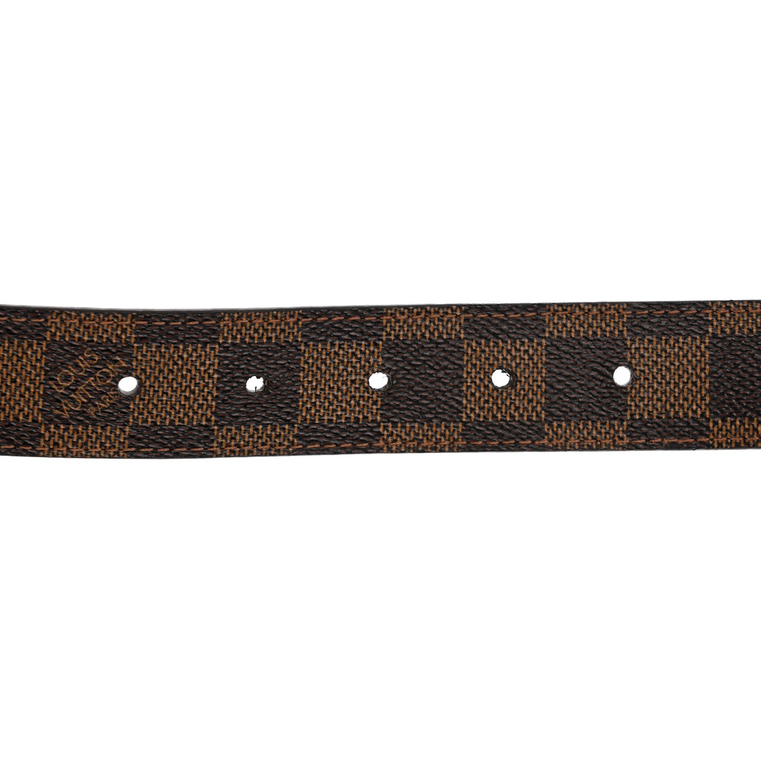 Louis Vuitton Damier Ebene LV Paris Buckle Belt 85 34 Gold 3 of 9