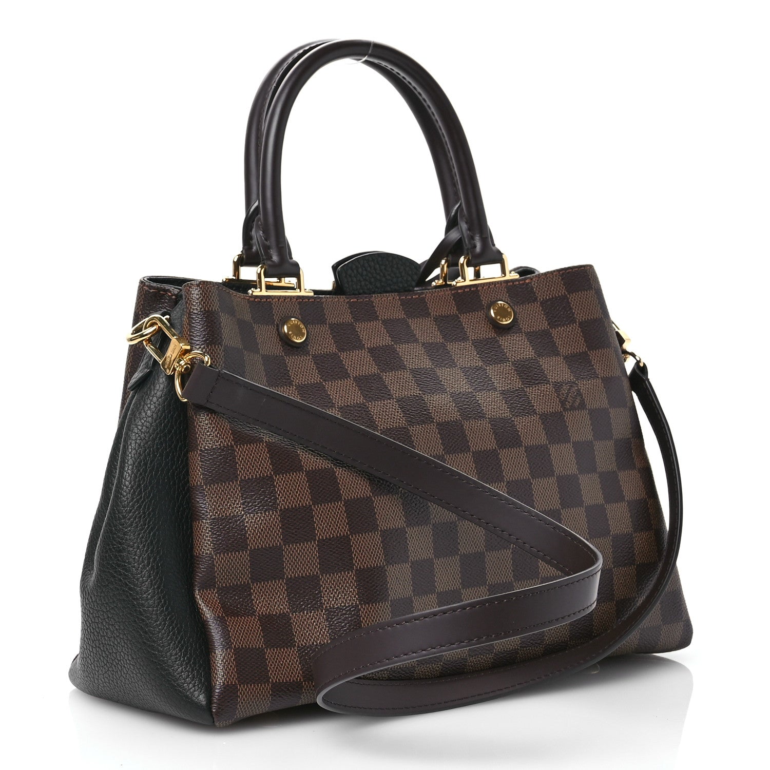 Louis Vuitton Damier Ebene Cuir Taurillon Brittany Black 3 of 11