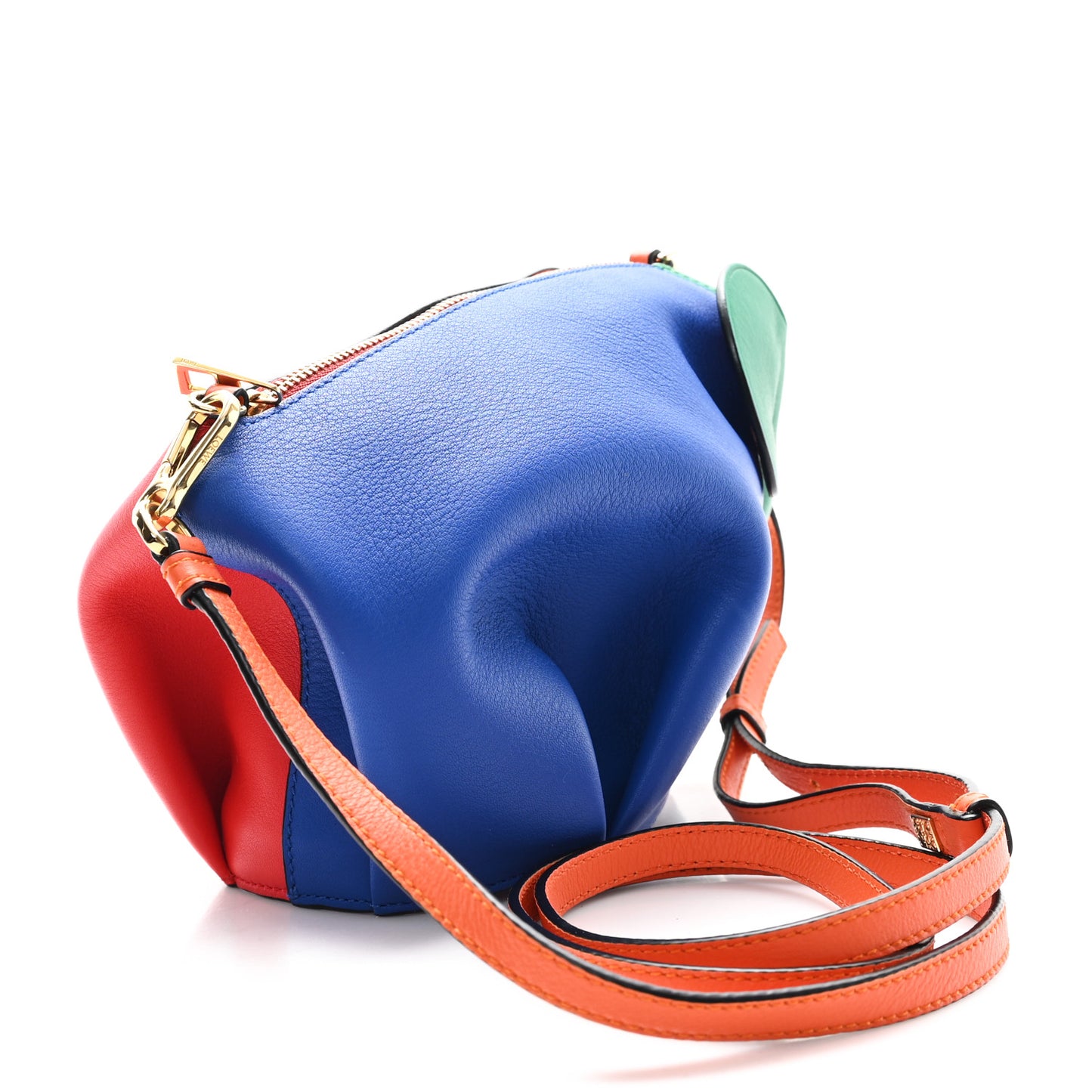 Calfskin Mini Elephant Crossbody Bag Rainbow Multicolor