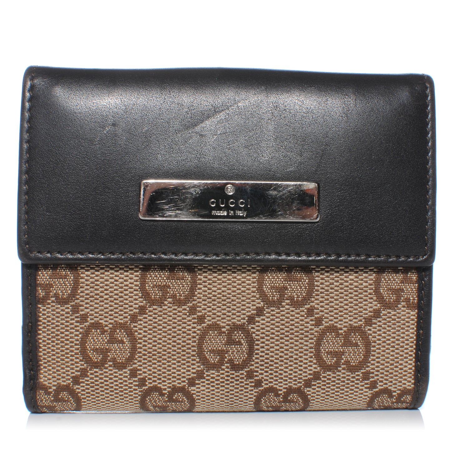 Monogram Compact Wallet Dark Brown