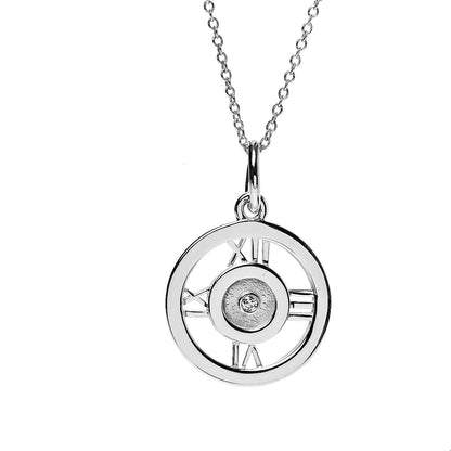 Tiffany Sterling Silver Diamond Atlas Pendant Necklace 4 of 7