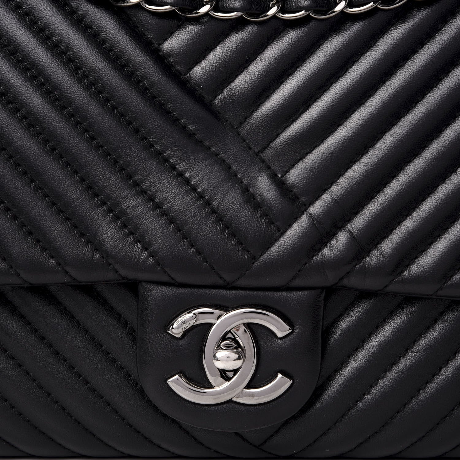 Chanel Lambskin Large CC Crossing Flap Black 8 of 8