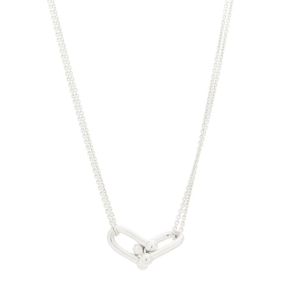 Tiffany Sterling Silver Double HardWear Link Pendant Necklace 1 of 5