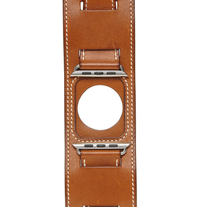 Hermes Barenia Leather 42mm Apple Watch Band Fauve 1 of 9