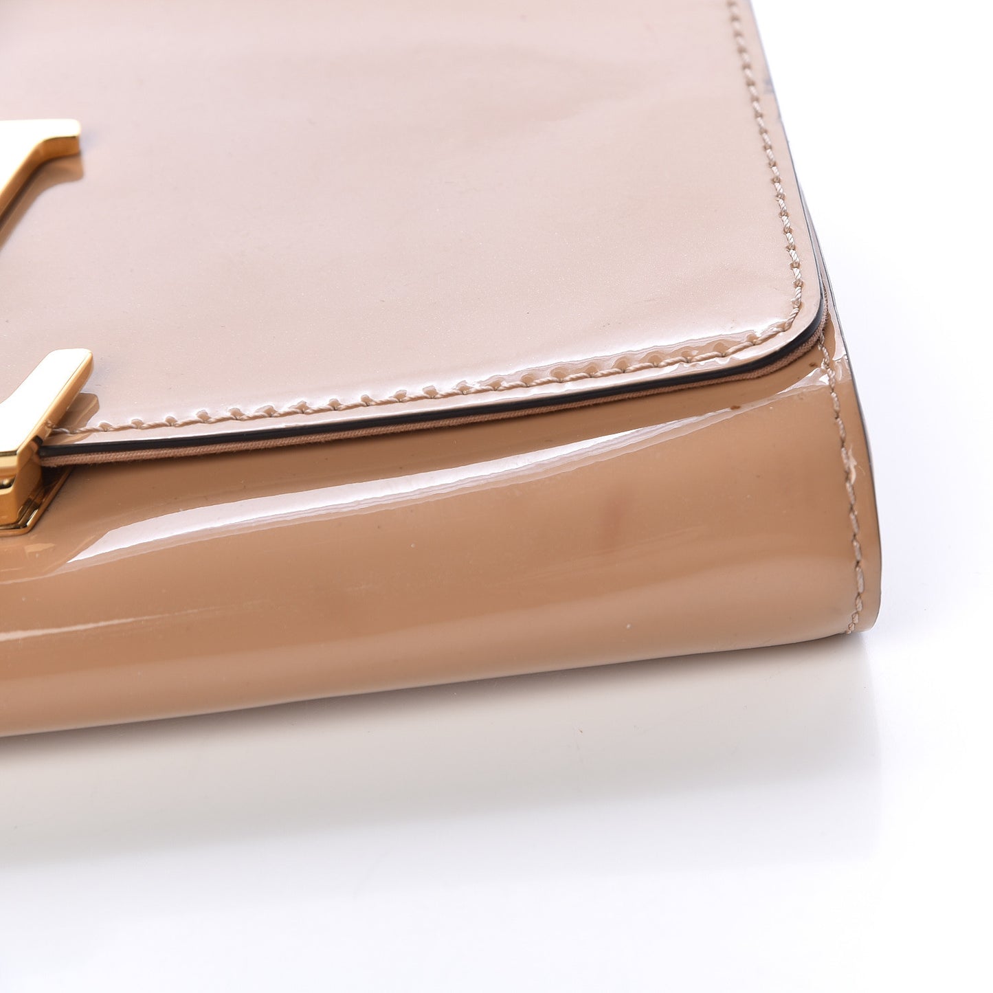 Patent Louise Clutch Nude