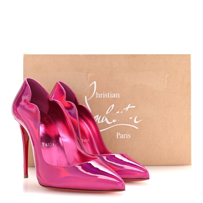 Christian Louboutin Metallic Patent Psychic Hot Chick 100 Pumps 36.5 Fuxia 8 of 8