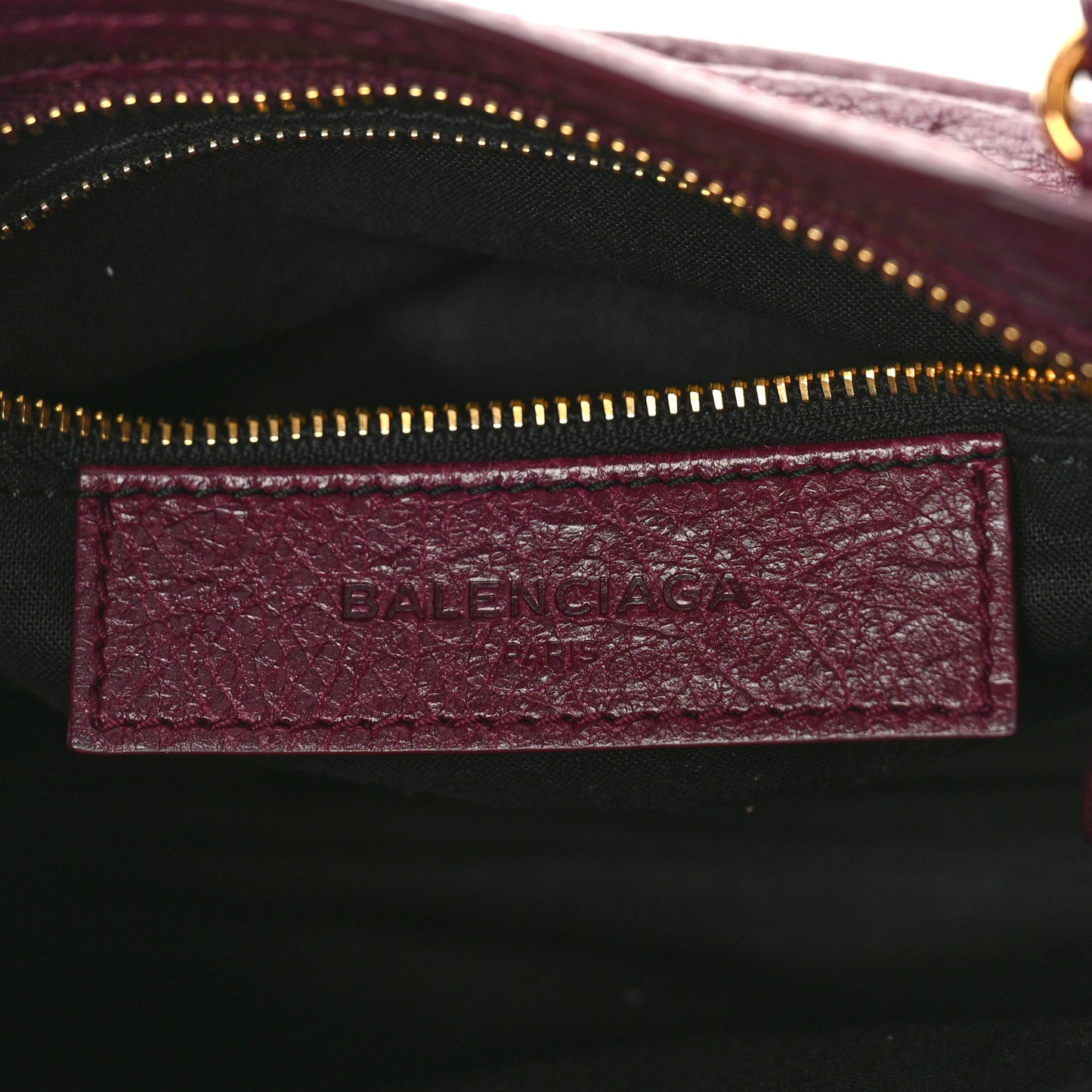 Agneau Giant 12 Gold Hardware Mini City Violet Prune